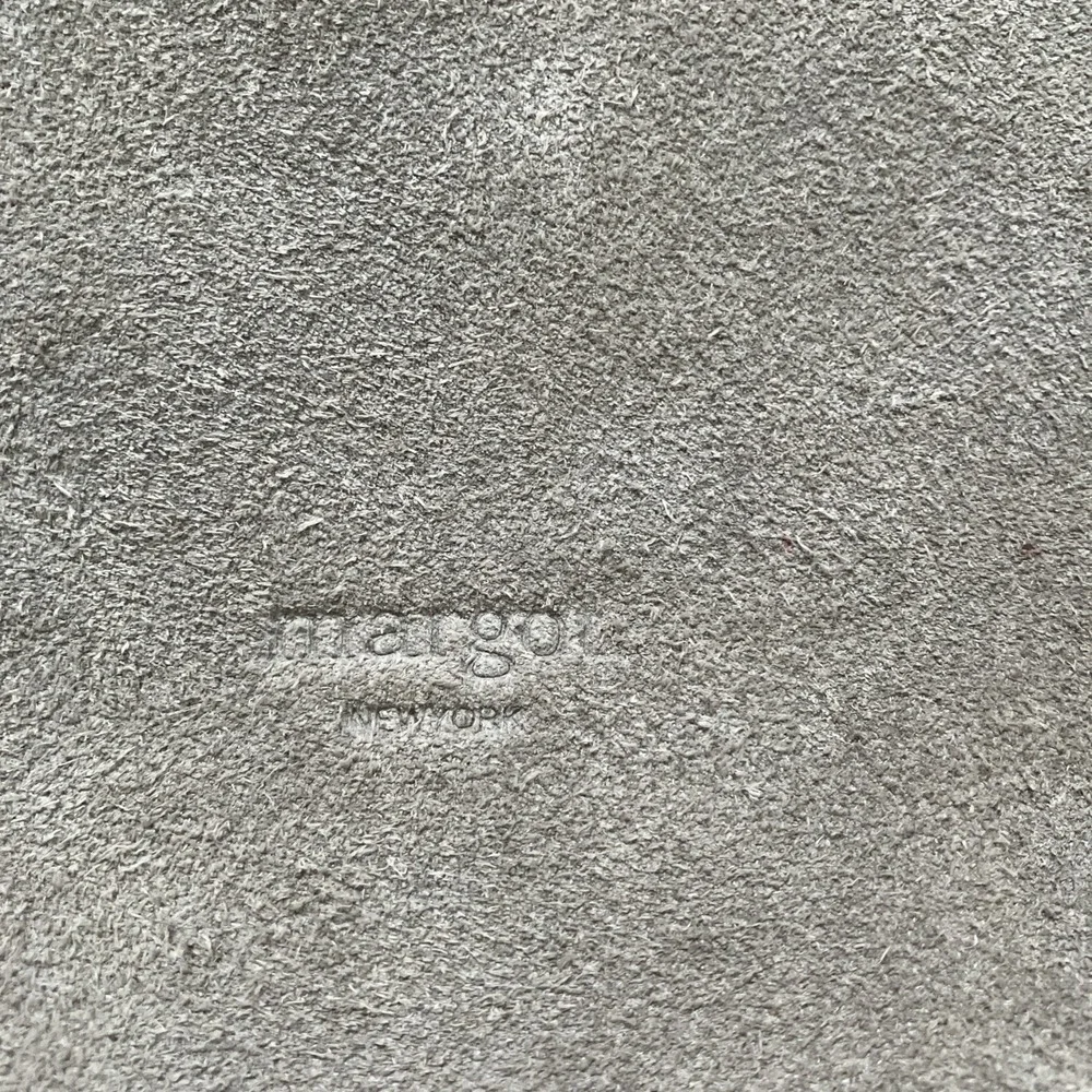 margot Suede Tote Bag in Light Gray
